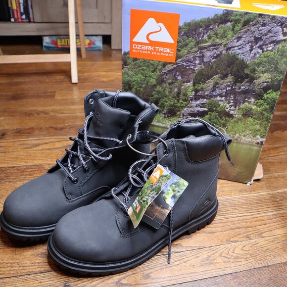 NEW Ozark Trail Men's 11 Boots Rugged outside Work boots Black - Picture 1 of 13